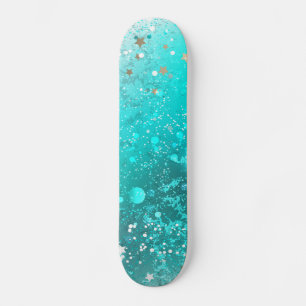 Skateboard Arrière - plan à huile Turquoise de la menthe