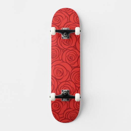 Skateboard Arrière - plan abstrait de roses rouges (Recto)