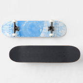 Skateboard Arrière - plan bleu abstrait d'aquarelle, texture (Horz)