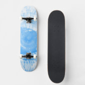 Skateboard Arrière - plan bleu abstrait d'aquarelle, texture (Recto)