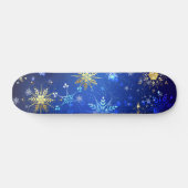 Skateboard Arrière - plan Bleu XMAS avec des flocons de neige (Horz)