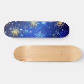 Skateboard Arrière - plan Bleu XMAS avec des flocons de neige (Horz)