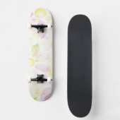Skateboard Arrière - plan conçu de fleur d'aquarelle, texture (Recto)