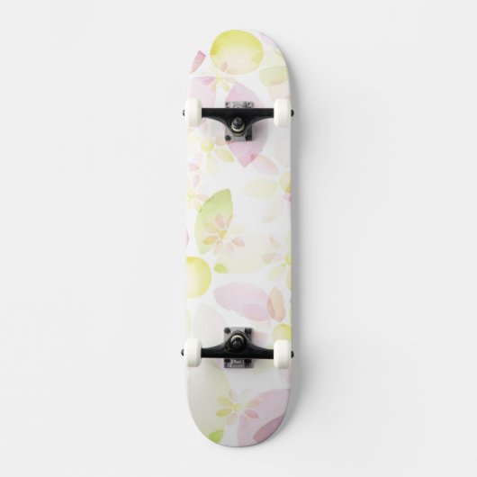 Skateboard Arrière - plan conçu de fleur d'aquarelle, texture (Recto)