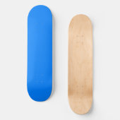 Skateboard Arrière - plan couleur bleu azur solide (Recto)