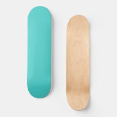 Skateboard Arrière - plan couleur solide turquoise moyenne (Recto)
