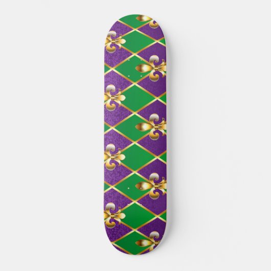 Skateboard Arrière - plan de bijoux Mardi Gras (Recto)