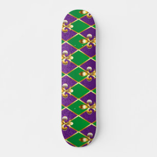 Skateboard Arrière - plan de bijoux Mardi Gras