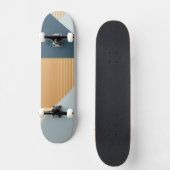 Skateboard Arrière - plan de formes géométriques en gris (Recto)