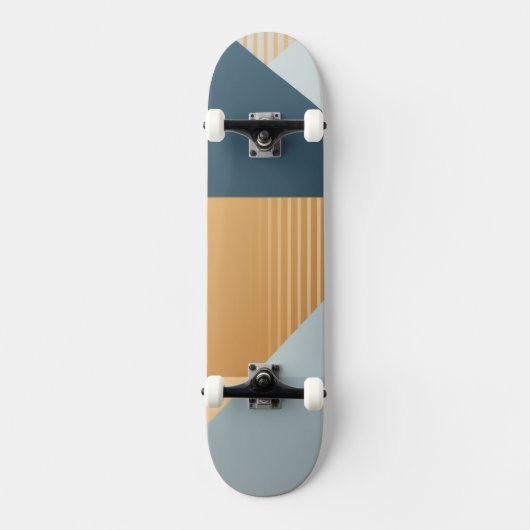 Skateboard Arrière - plan de formes géométriques en gris (Recto)
