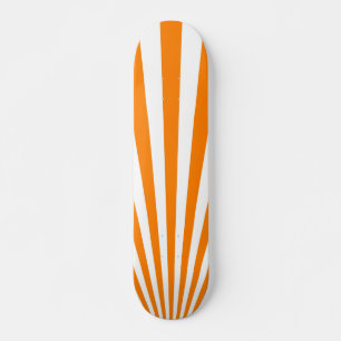 Skateboard Arrière - plan de rayons de soleil orange rétro
