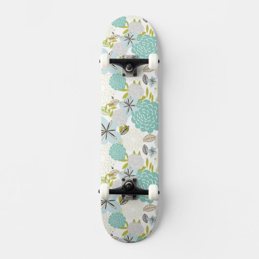 Skateboard Arrière - plan floral 5 (Recto)