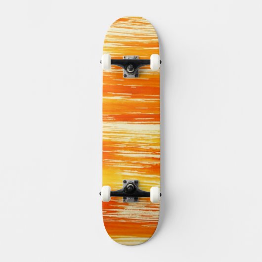 Skateboard Arrière - plan jaune abstrait d'aquarelle (Recto)