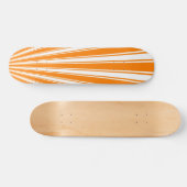 Skateboard Arrière - plan Retro Orange Funky Sun Rays (Horz)