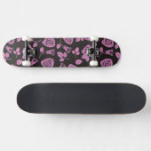 Skateboard Arrière - plan rose floral (Horz)