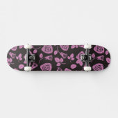 Skateboard Arrière - plan rose floral (Horz)