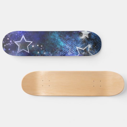 Skateboard Arrière - plan spatial avec étoiles (Horz)