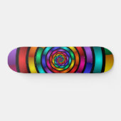 Skateboard Arrondi et psychédélique coloré Art moderne fracta (Horz)