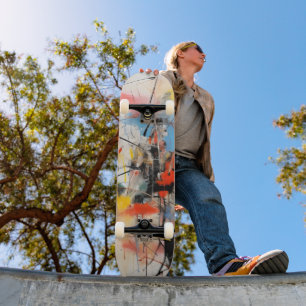 Skateboard Art Abstrait coloré