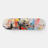 Skateboard Art Abstrait coloré (Horz)