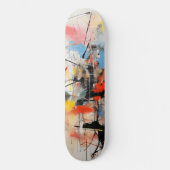Skateboard Art Abstrait coloré (Recto)