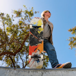 Skateboard Art Abstrait Coloré