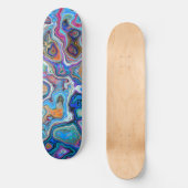Skateboard Art abstrait coloré motifs psychédéliques cool (Recto)