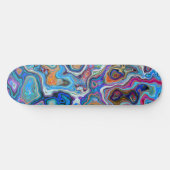 Skateboard Art abstrait coloré motifs psychédéliques cool (Horz)