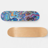 Skateboard Art abstrait coloré motifs psychédéliques cool (Horz)