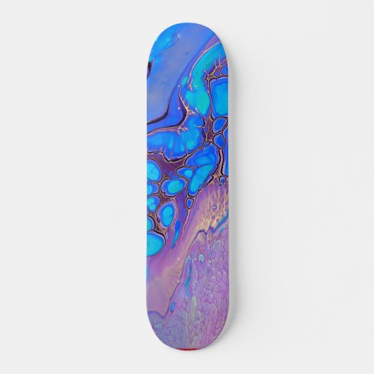 Skateboard Art Abstrait en marbre ultra-violet (Devant)