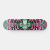 Skateboard Art Abstrait Fleur Rouge (Horz)