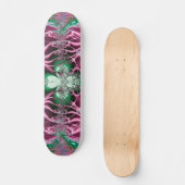 Skateboard Art Abstrait Fleur Rouge (Recto)