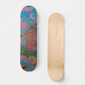 Skateboard Art abstrait fractal de récif corallien (Recto)