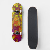 Skateboard Art abstrait funky fractal spirale vibrant voyant (Devant)