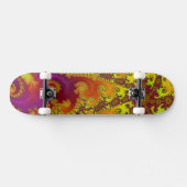 Skateboard Art abstrait funky fractal spirale vibrant voyant (Horz)