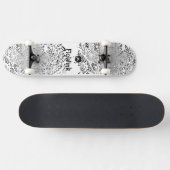 Skateboard Art Abstrait noir blanc Cool (Horz)
