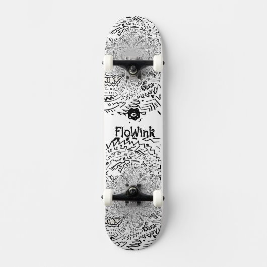Skateboard Art Abstrait noir blanc Cool (Recto)