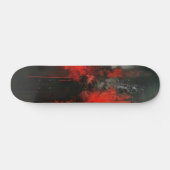 Skateboard Art Abstrait noir rouge (Horz)