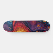 Skateboard Art Abstrait psychédélique coloré (Horz)