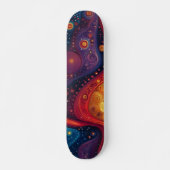 Skateboard Art Abstrait psychédélique coloré (Devant)