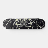 Skateboard Art Abstrait Toile d'Araignée Dorée (Horz)