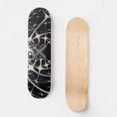 Skateboard Art Abstrait Toile d'Araignée Dorée (Recto)