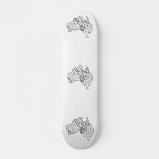 Skateboard Art carte australien (Devant)
