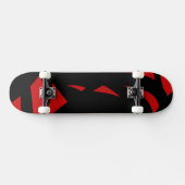 Skateboard Art contemporain rouge et noir (Horz)