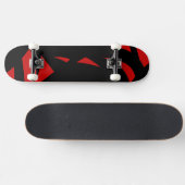 Skateboard Art contemporain rouge et noir (Horz)