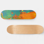 Skateboard Art cool Vert Orange Peint (Horz)