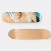 Skateboard Art d'aquarelle renard rouge mignon (Horz)