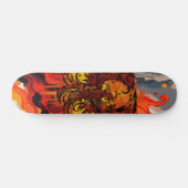 Skateboard Art de feu de Phoenix Rising avec éclaboussure de (Horz)