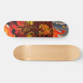 Skateboard Art de feu de Phoenix Rising avec éclaboussure de (Horz)