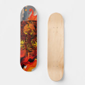 Skateboard Art de feu de Phoenix Rising avec éclaboussure de (Recto)